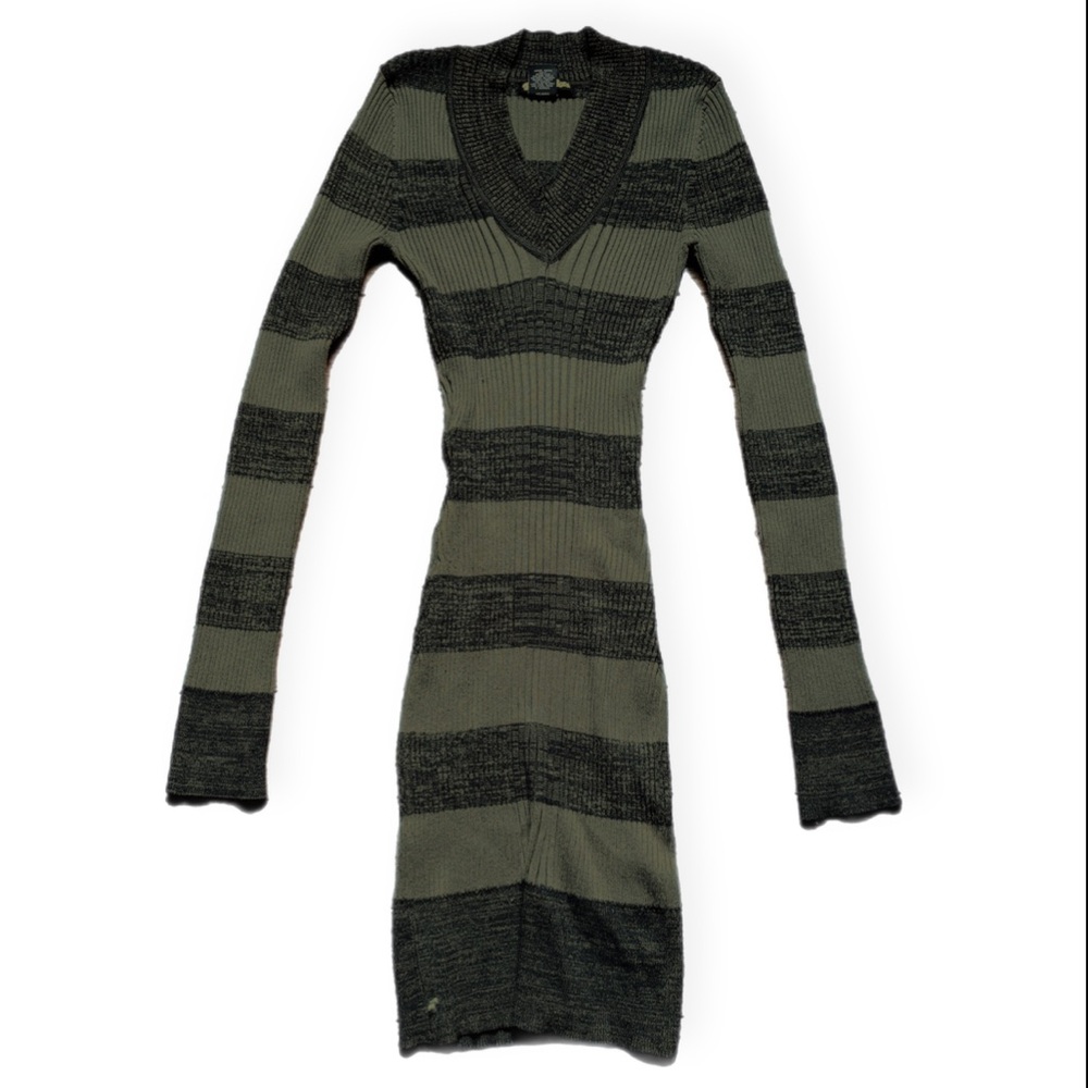Knit Striped Sweater Dress